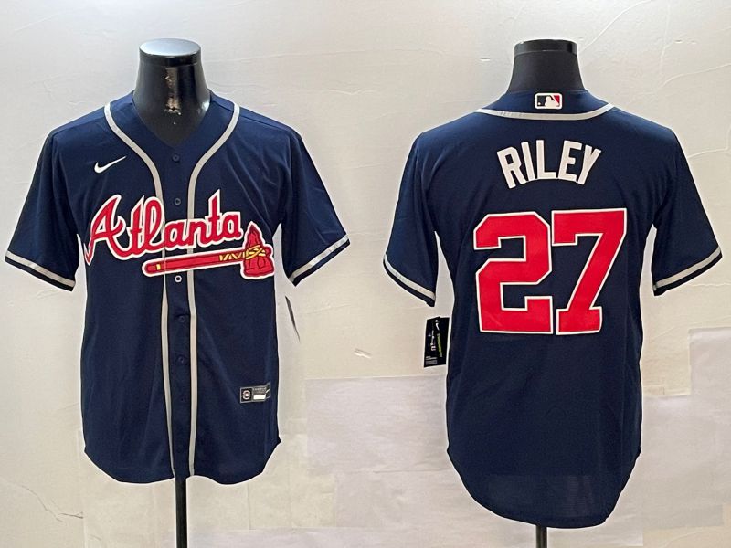 Men Atlanta Braves #27 Riley Blue Game 2024 Nike MLB Jersey style 1->atlanta braves->MLB Jersey